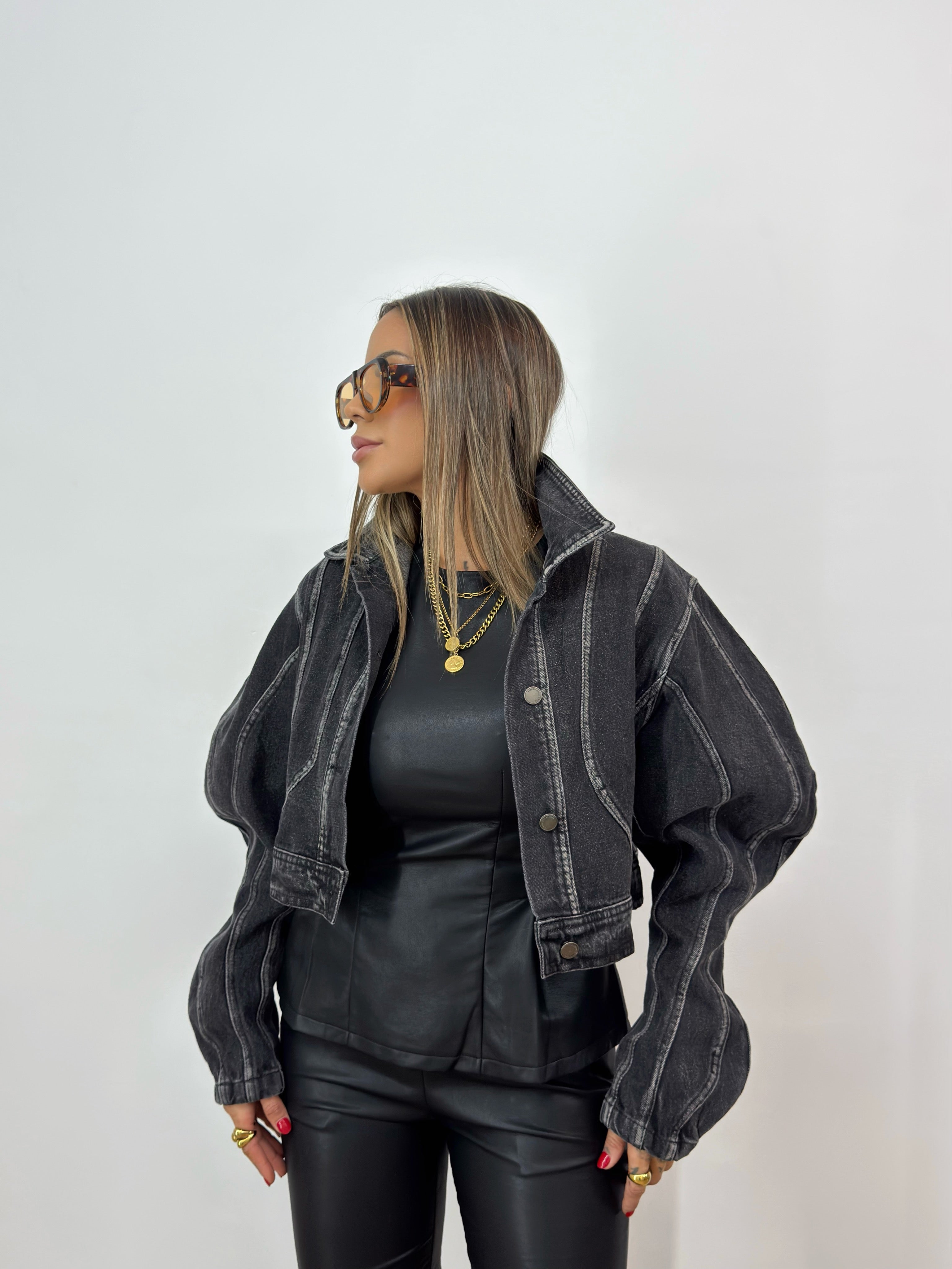 CHAQUETA DENIM CROPPED SAMMAR