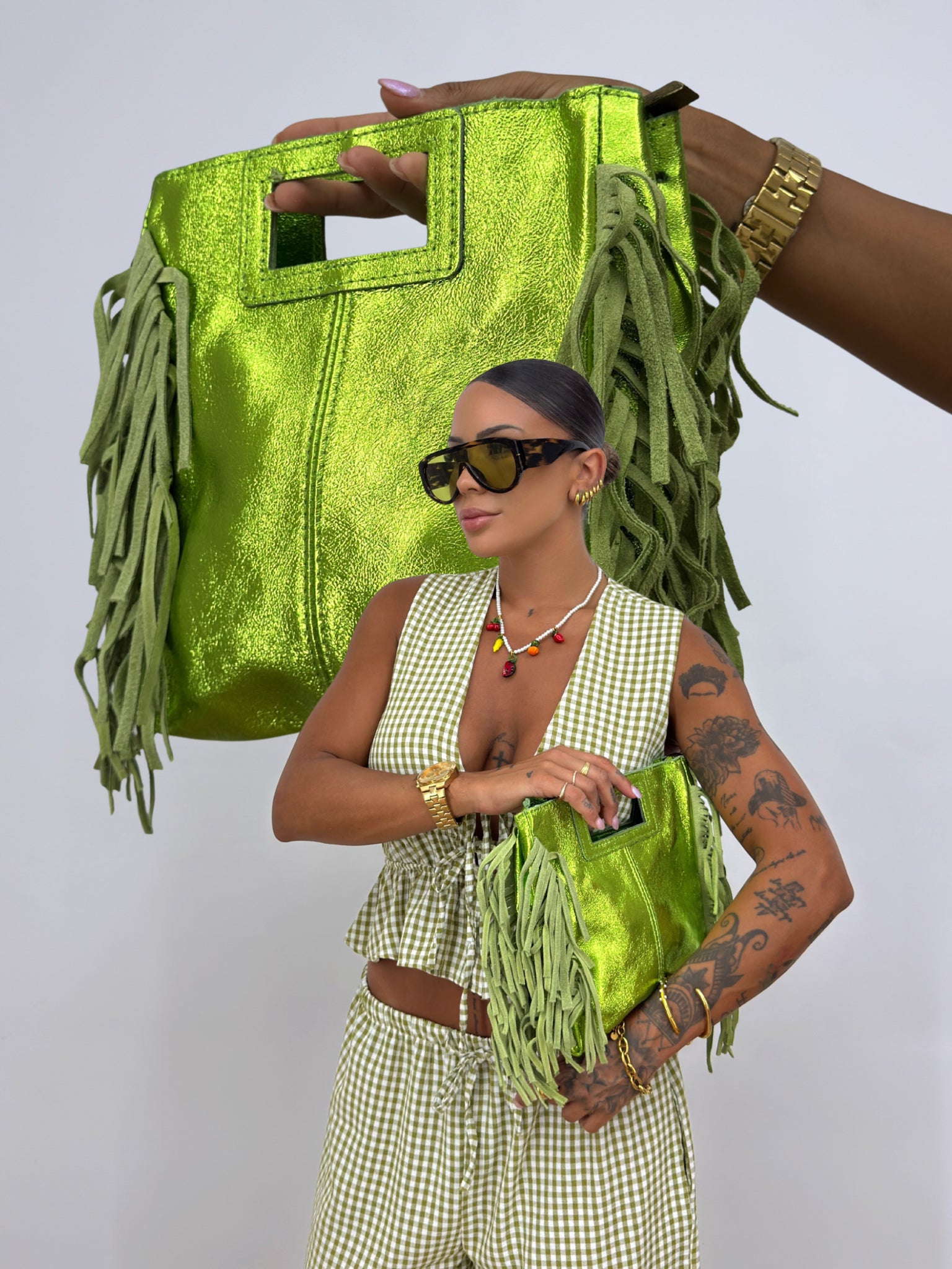 BOLSO PIEL SHYNNY GREEN