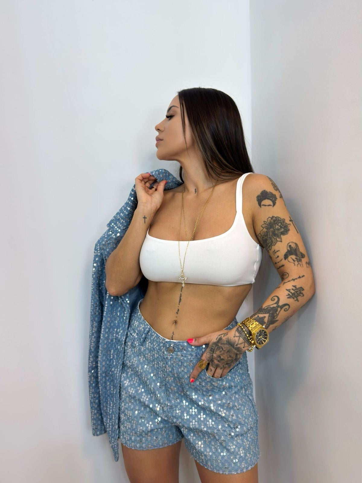 SHORT PREMIUM BLUE LENT
